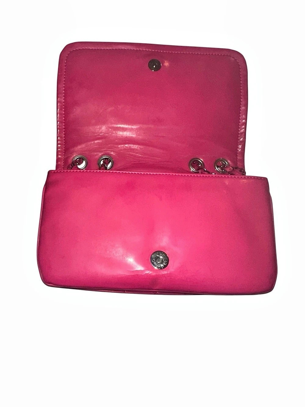 Chanel Classic Flap Patent Shoulder Bag in Pink - Picture 7 of 11